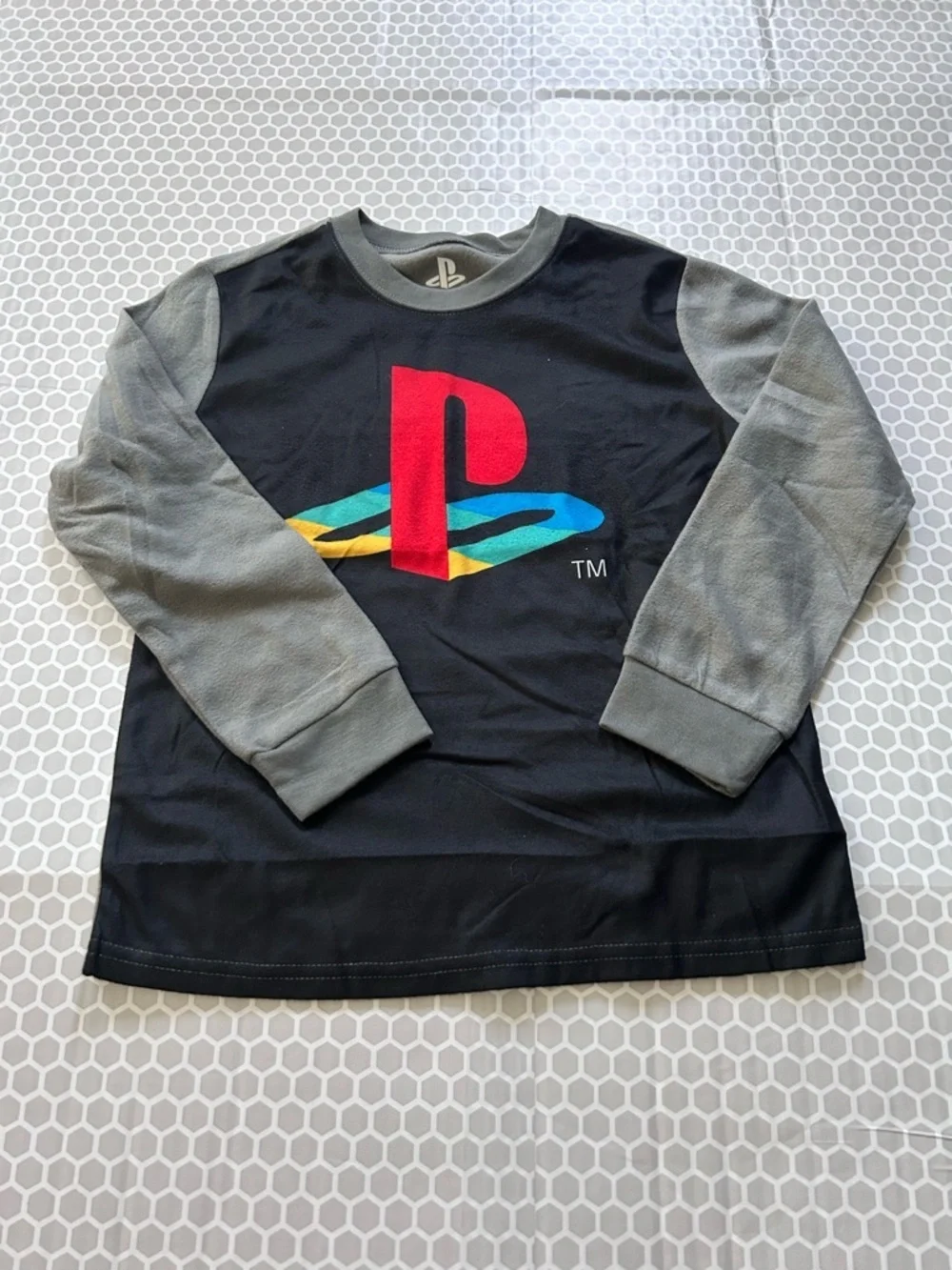 Sony Black & Gray Play Station Kids Pajama Set with Red Blue Accent Size M (8)